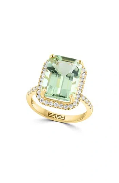 Effy Green Amethyst & Diamond Ring In Gold