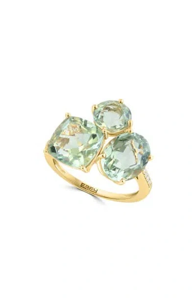 Effy Green Amethyst & Diamond Ring