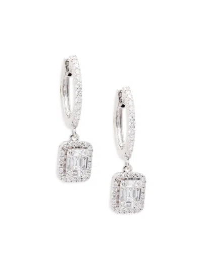 Effy Hematian Women's 18k White Gold & 0.85 Tcw Diamond Drop Earrings