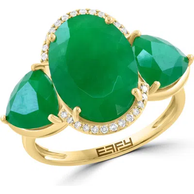 Effy Jade & Diamond Ring In Green