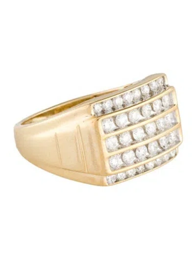 Pre-owned Effy Jewelry 10k Diamond Cocktail Ring In Multi