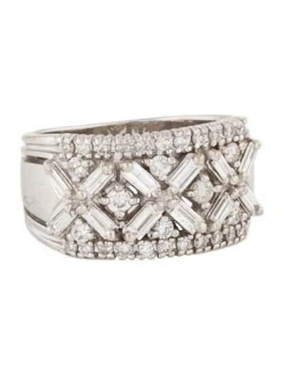 Pre-owned Effy Jewelry 14k 1.03ctw Diamond Wide Band In Multi