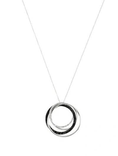 Pre-owned Effy Jewelry 14k 1.06ctw Diamond Circle Pendant Necklace, 18" In Multi