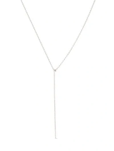 Pre-owned Effy Jewelry 14k Diamond Pave Classica Vertical Pendant, 18" In Multi