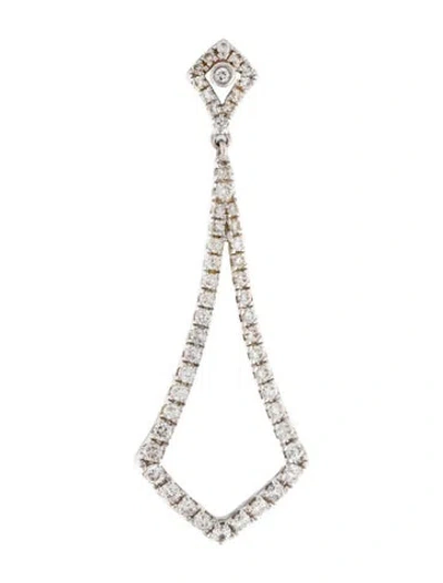 Pre-owned Effy Jewelry 14k Diamond Single Drop Earring In Multi