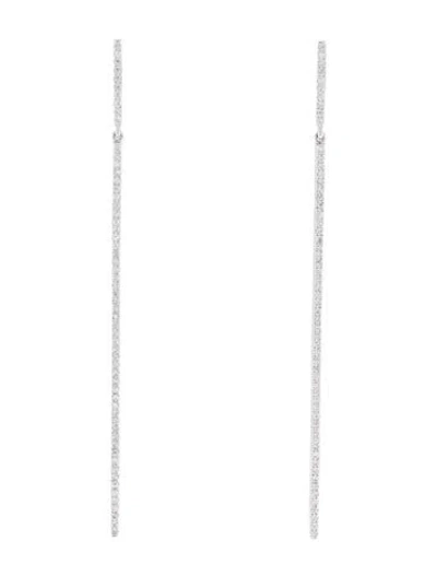 Pre-owned Effy Jewelry 14k Diamond Vertical Drop Earrings In Multi