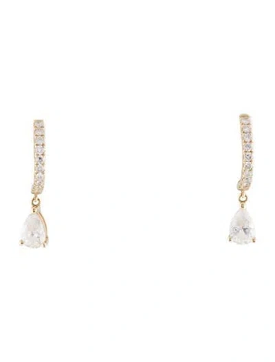 Pre-owned Effy Jewelry 14k Lab-grown Diamond Huggie Hoop Earrings In Multi