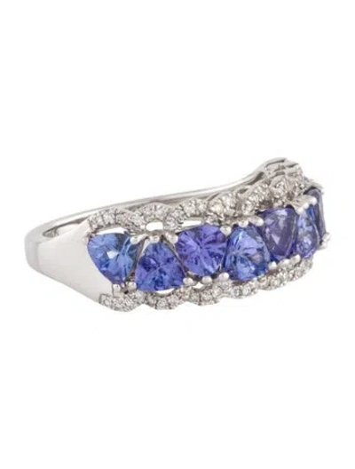 Pre-owned Effy Jewelry 14k Tanzanite & Diamond Band In Multi