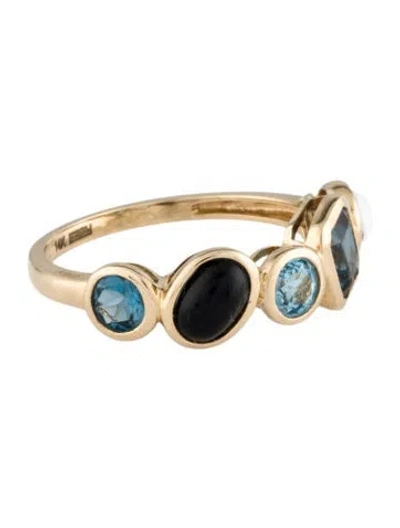 Pre-owned Effy Jewelry 14kmulti-stone Band In Multi