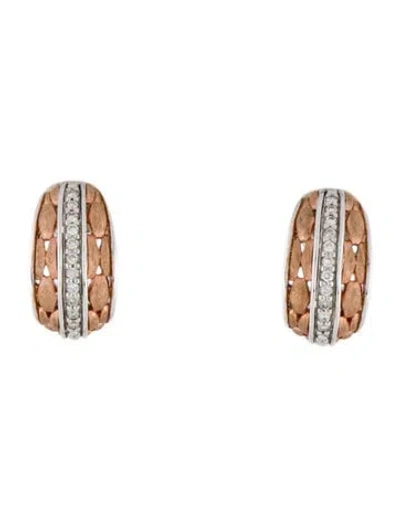 Pre-owned Effy Jewelry Diamond Earclip Earrings In Multi