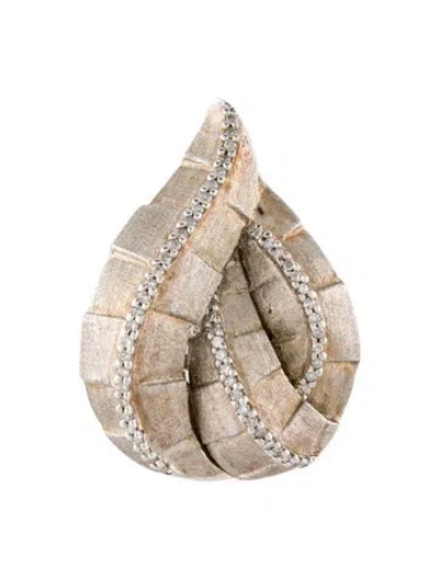 Pre-owned Effy Jewelry Diamond Flame Pendant In Multi