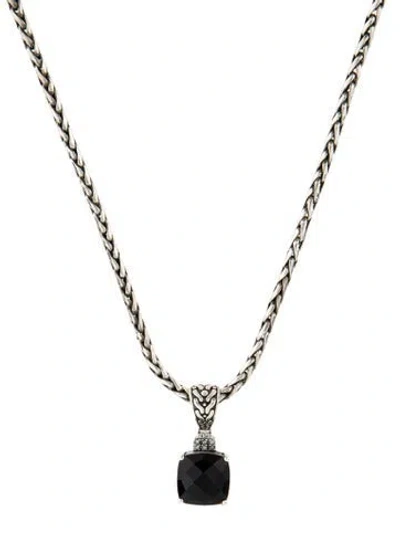 Pre-owned Effy Jewelry Onyx Pendant Necklace, 17" In Multi