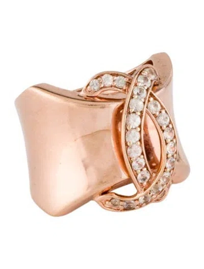 Pre-owned Effy Jewelry Sapphire Interlocking Rings Cocktail Ring In Multi