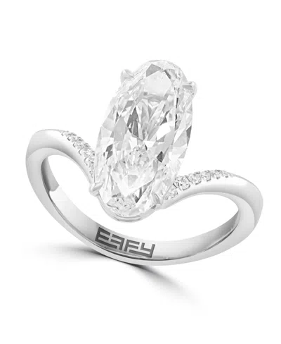 Effy Lab Grown Diamond Marquise Ring (6-1/5 Ct. T.w.) In 14k White Gold In Silver