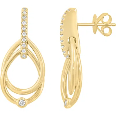 Effy Lab Grown Diamond Oval Drop Earrings In Metallic