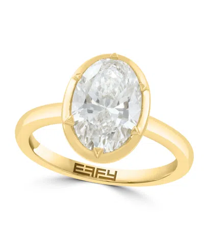 Effy Lab Grown Diamond Ring (3 Ct. T.w.) In 14k Yellow Gold