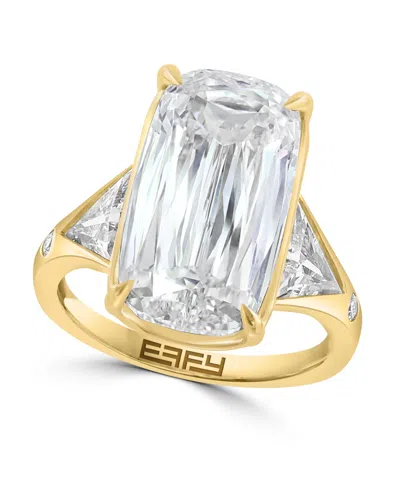 Effy Lab Grown Diamond Three Stone Ring (11-1/5 Ct. T.w.) In 14k Yellow Gold