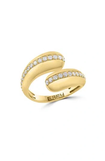 Effy Lab-grown Diamond Crossover Ring In Gold