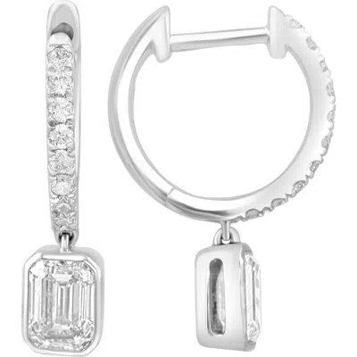 Effy Lab-grown Diamond Huggie Earrings In Silver