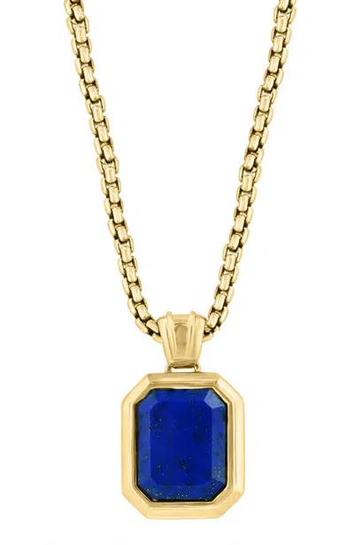 Effy Lapis Lazuli Geometric Pendant In Gold-plated Sterling Silver