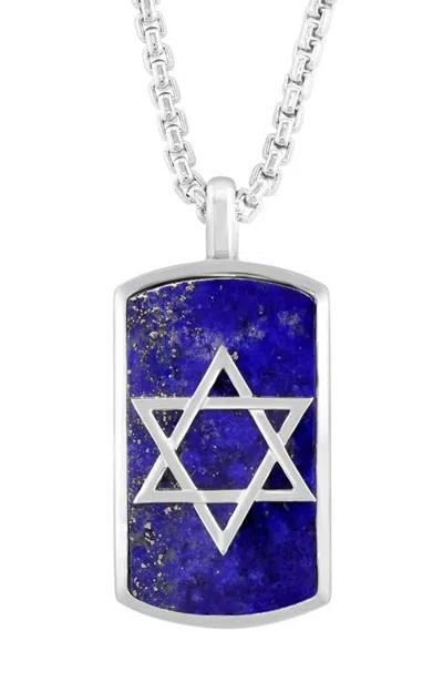 Effy Lapis Lazuli Star Pendant In Sterling Silver In Blue