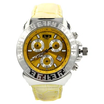 Pre-owned Effy Luxury Swiss Quartz Exotic Leather Band Watch In Multi