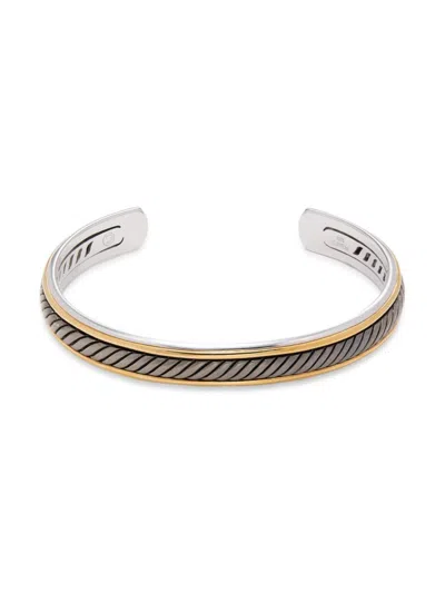 Effy Men's 14k Goldplated & Rhodium-plated Sterling Silver Cuff Bracelet