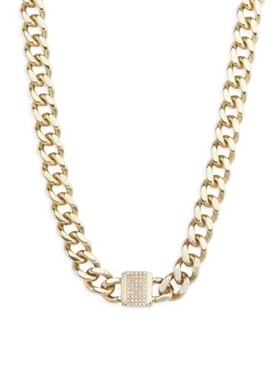 Effy Men's 14k Goldplated Sterling Silver & 0.21 Tcw Diamond Chain Necklace