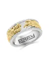 Effy Men's 14k Yellow Goldplated Sterling Silver & 0.27 Tcw Diamond Ring In Silver