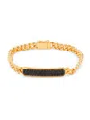 Effy Men's 14k Goldplated Sterling Silver & 1.53 Tcw Black Spinel Bracelet In Black