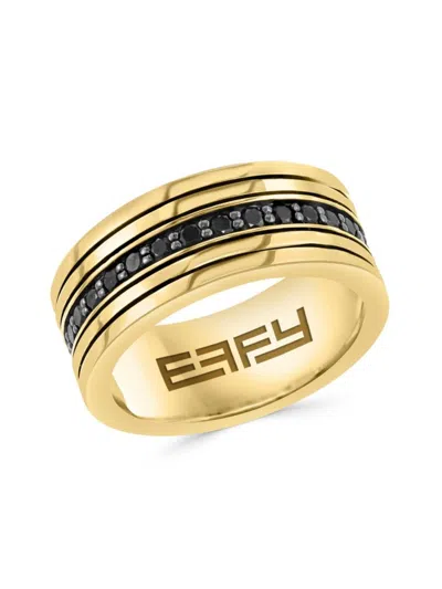 Effy Men's 14k Goldplated Sterling Silver & Black Spinel Ring