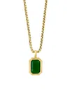 Effy Men's 14k Goldplated Sterling Silver & Jade Pendant In Silver