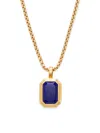 Effy Men's 14k Goldplated Sterling Silver & Lapis Lazuli Pendant Necklace In Silver