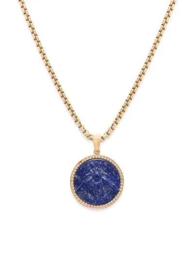 Effy Men's 14k Goldplated Sterling Silver & Lapis Lazuli Pendant Necklace