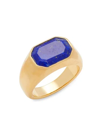 Effy Men's 14k Goldplated Sterling Silver & Lapis Lazuli Ring