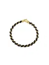 Effy Men's 14k Goldplated Sterling Silver & Leather Link Bracelet In Silver