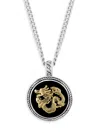 Effy Men's 14k Goldplated, Sterling Silver & Onyx Pendant Necklace In Silver