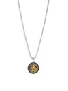 Effy Men's 14k Goldplated Sterling Silver & Spinel Pendant Necklace In Silver