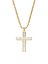Effy Men's 14k Goldplated Sterling Silver & Zircon Pendant Necklace In Yellow Gold