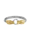 Effy Men's 14k Goldplated, Sterling Silver, Ruby & Sapphire Cuff Bracelet In Ruby