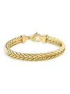 Effy Men's 14k Goldplated Sterling Silver Textured Bracelet In Silver