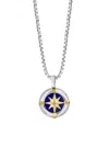 Effy Men's 14k Goldplated, Sterling Silver, Topaz & Lapis Lazuli Compass Pendant In Silver