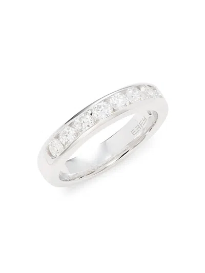Effy Men's 14k White Gold & 0.95 Tcw Lab Grown Diamond Band Ring