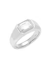 Effy Men's 14k White Gold & 2.01 Tcw Lab Grown Diamond Signet Ring In White Gold