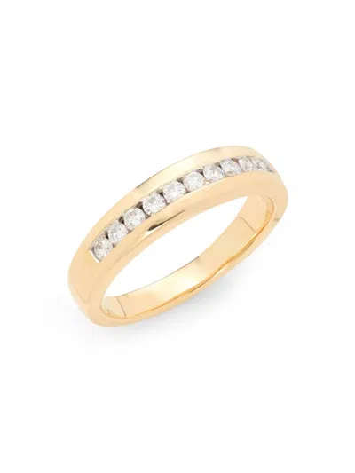 Effy Men's 14k Yellow Gold & 0.43 Tcw Lab Grown Diamond Band Ring