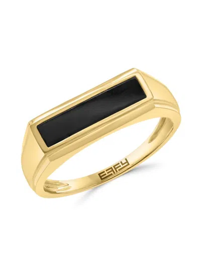 Effy Men's 14k Yellow Gold & Black Onyx Signet Ring
