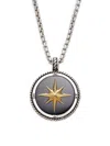 Effy Men's 14k Yellow Goldplated Sterling Silver & 8.10 Tcw Onyx Necklace In Silver