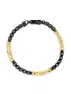 Effy Men's 925 Gold-plated Sterling Silver & Black Spinel Bracelet In Black