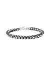 Effy Men's Braided Leather & Sterling Silver Bracelet In Silver