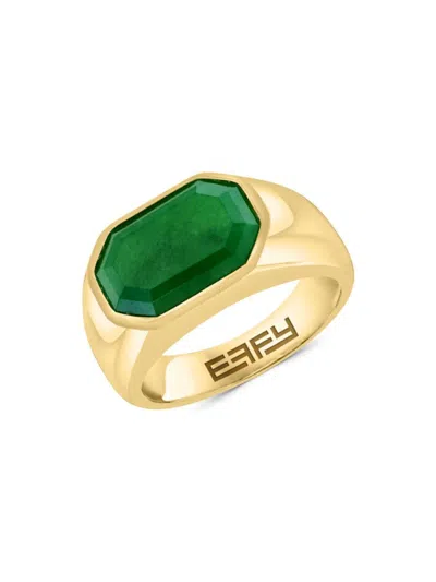 Effy Men's Goldplated Sterling Silver & Jade Ring